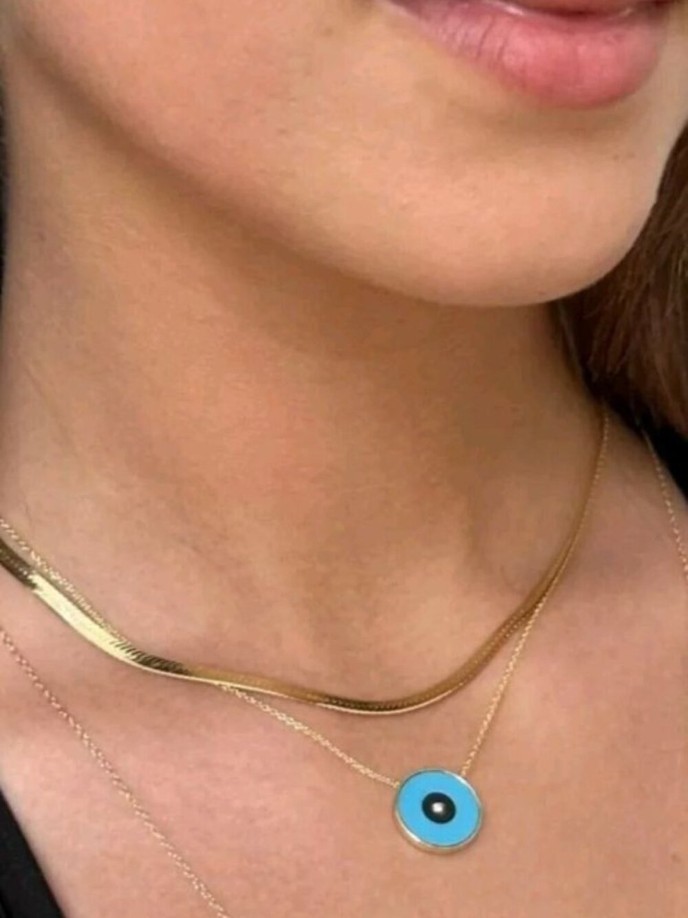 Jennifer Zeuner Hamilton 14K Gold Plated Herringbone Chain Necklace Choker NWT - Picture 5 of 14